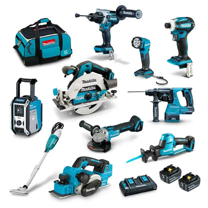 DHL-Nachnahme Zahlen Sie 99€! MAKITA 18V BRUSHLESS 10 PIECE 2 X 6.0AH COMBO KIT DLX1054GX1